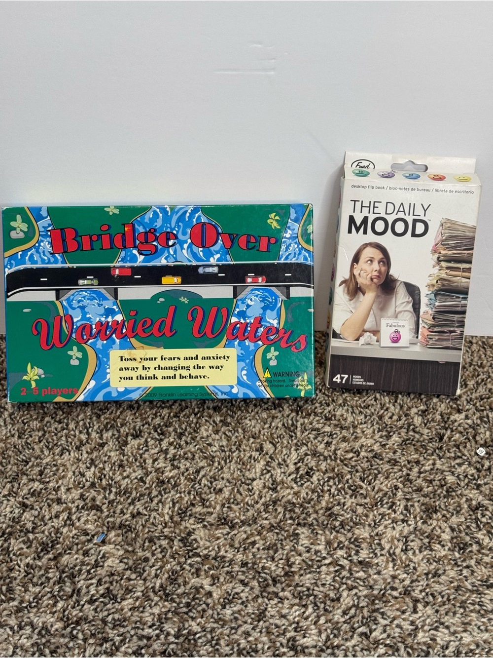 Daily Mood flip book and Bridge over Worried Waters game